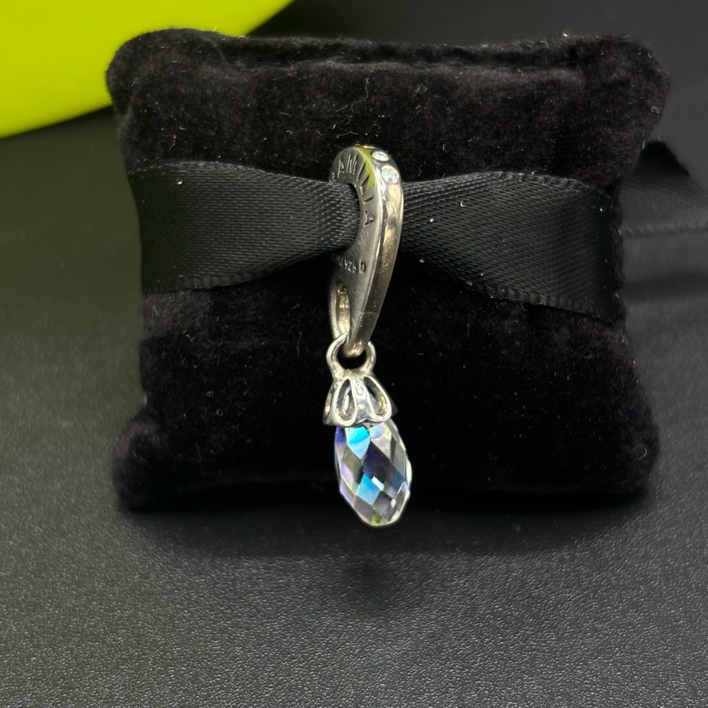 Chamilia Briolette Swarovski crystal charm 925 sterling silver